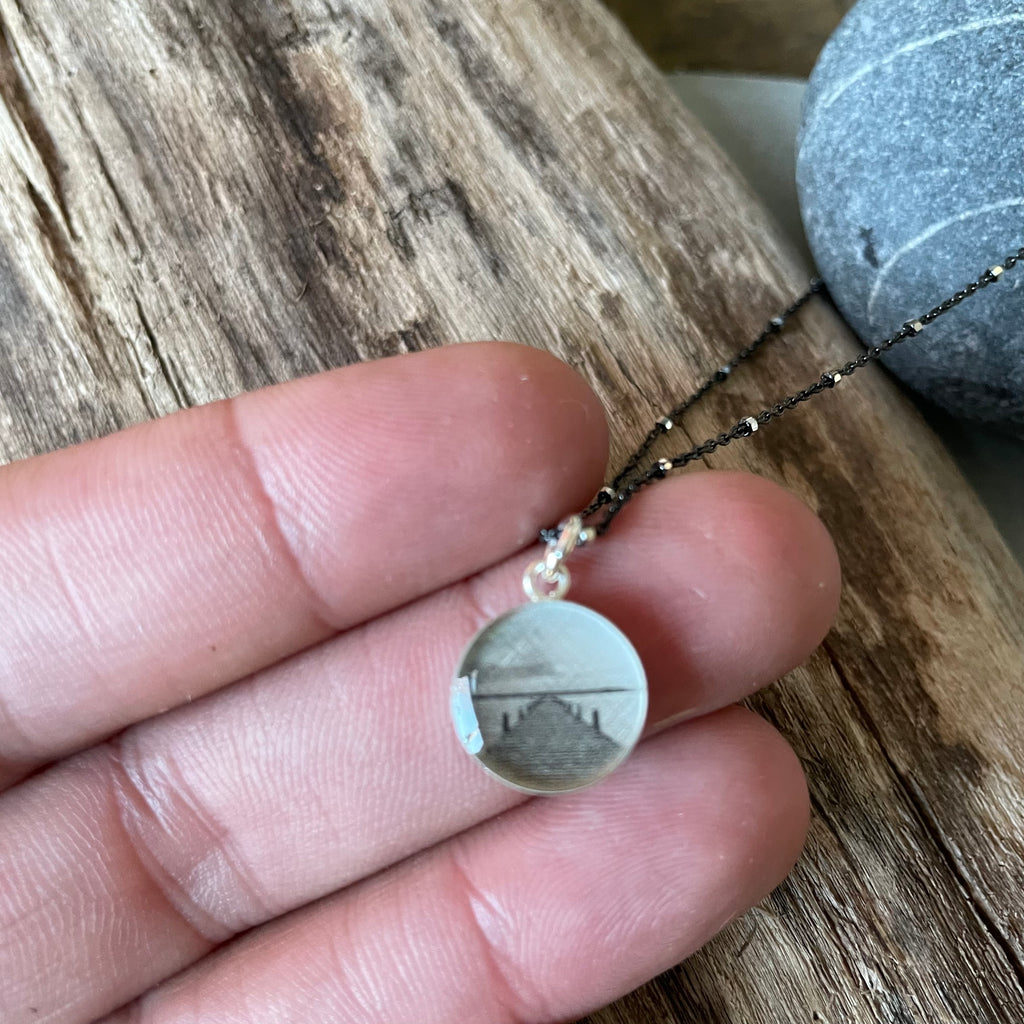 Dock Photo Bezel Necklace on Sterling by Everyday Artifact