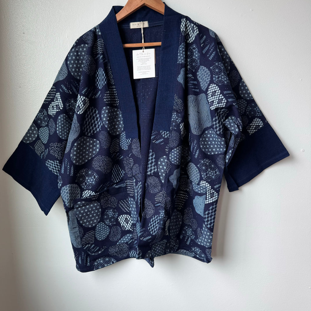 Indigo Happy Kimono 4 by Belle Waera