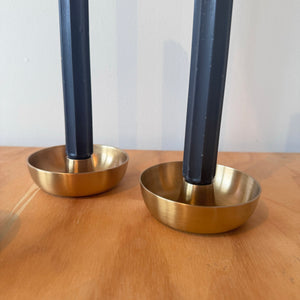 Large Hand-Forged Brass Round Candle Holder by Fog Linen