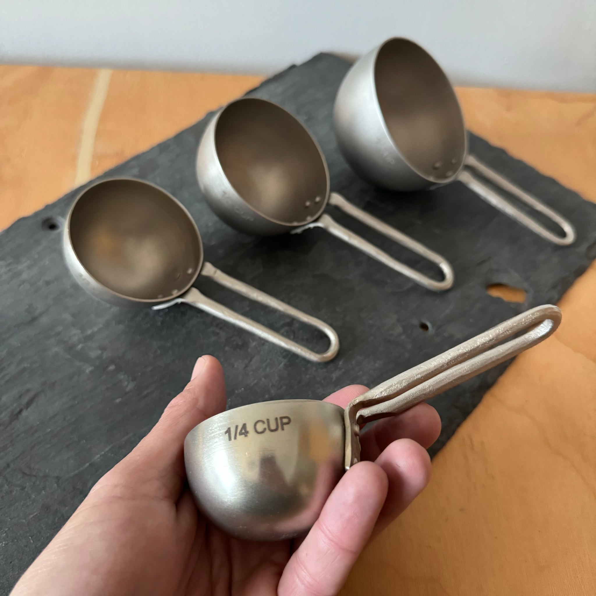 Pewter Measuring Cups - Set of Four