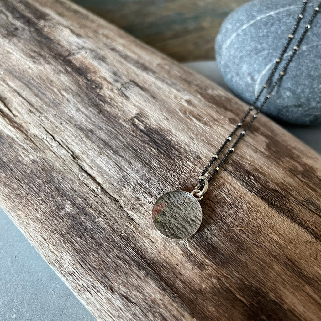Water Photo Bezel Necklace on Sterling by Everyday Artifact