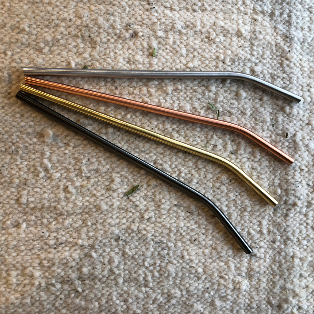 Bent Reusable Stainless Steel Straws - Upstate MN 