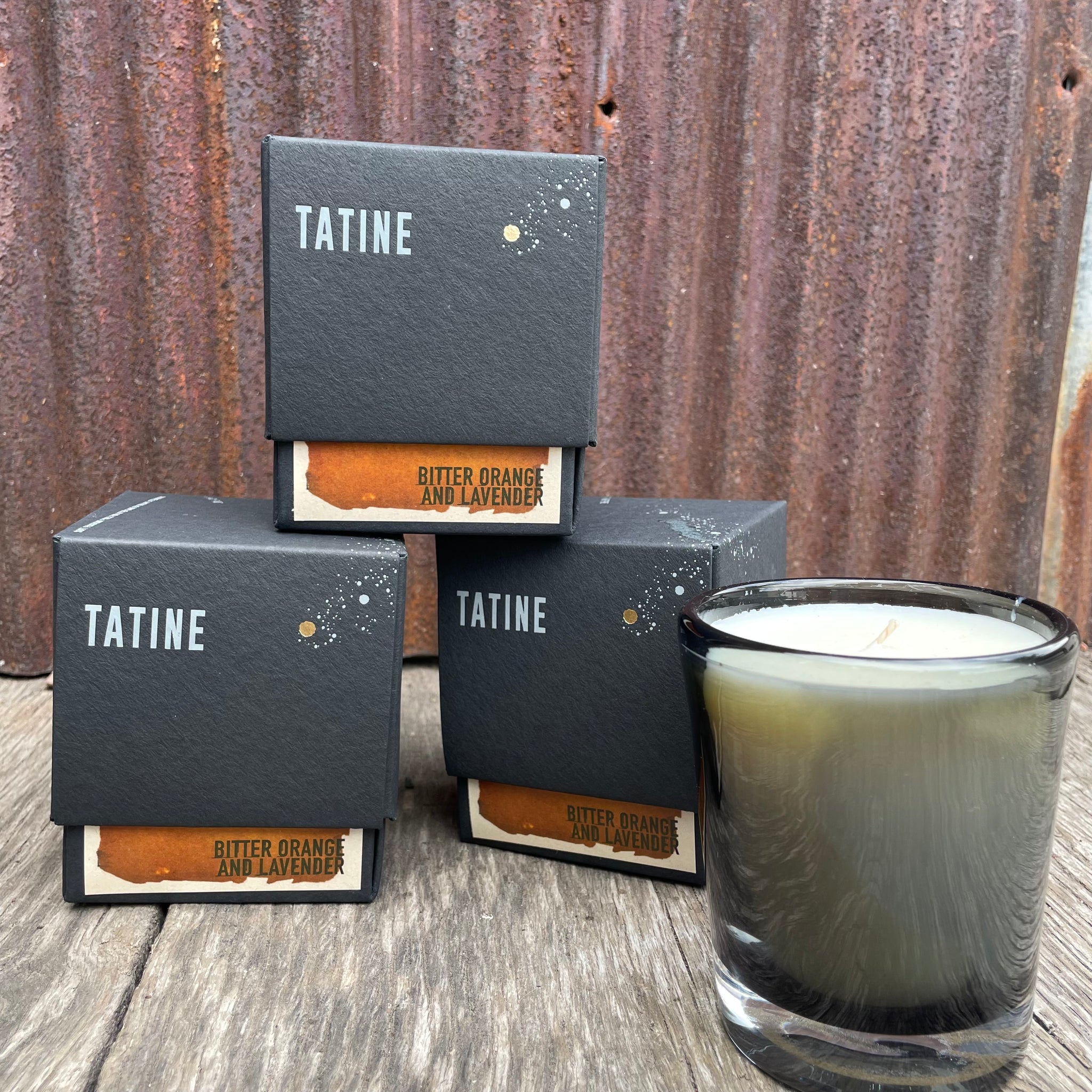 Stars are Fire Bitter Orange and Lavender Hand-Poured Candle by Tatine