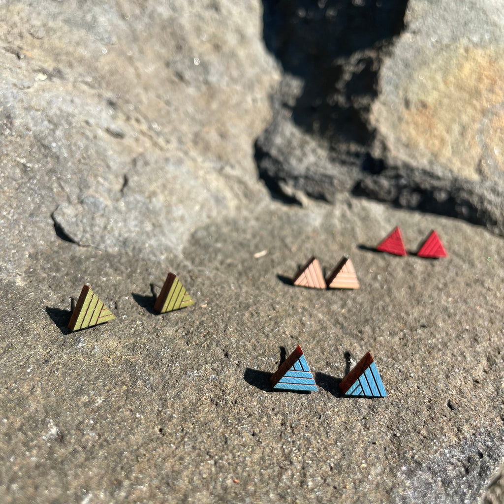 Triangle Stud Earrings by Bird of Virtue