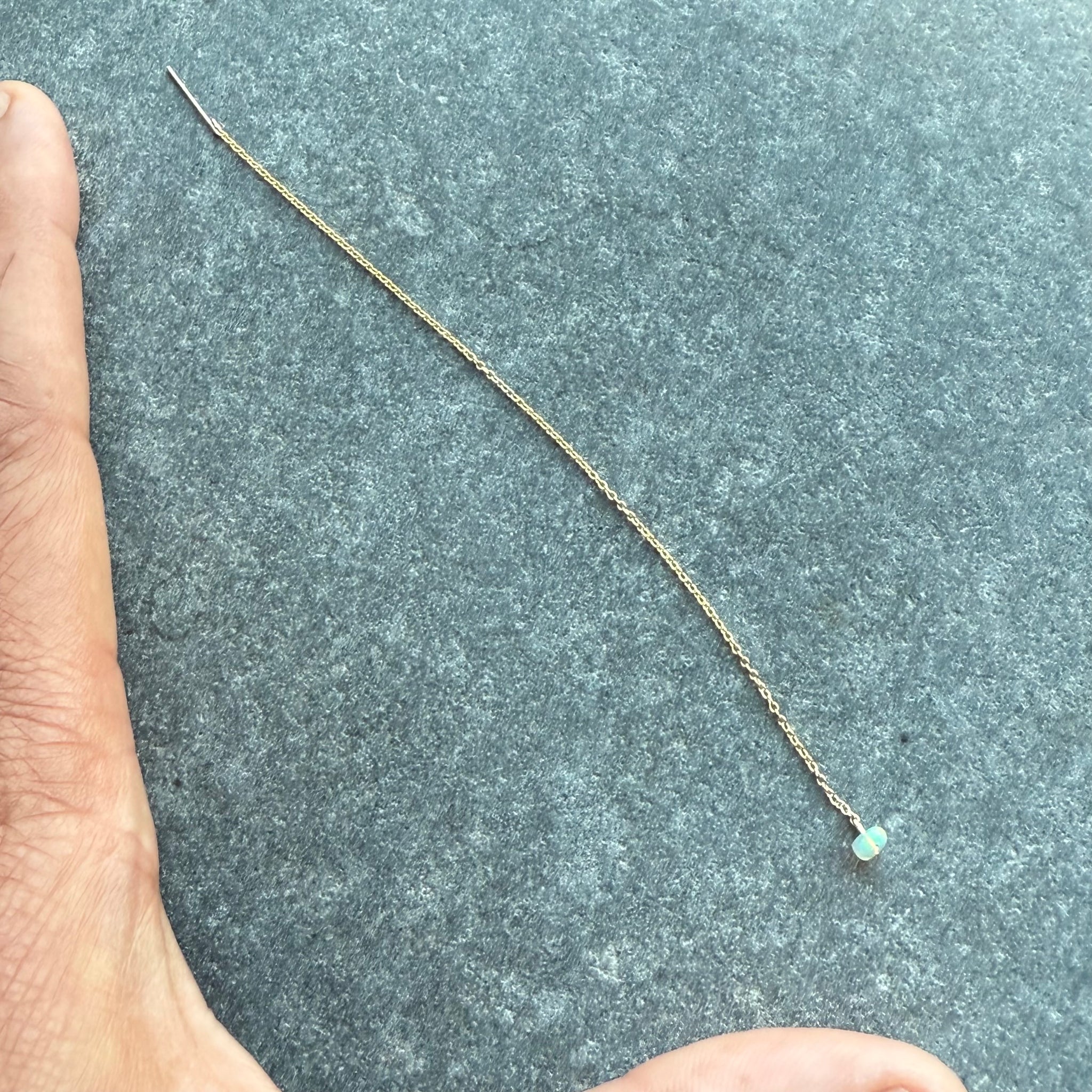 5" 14k Gold Fill Threader Single Earring by 8.6.4 Design