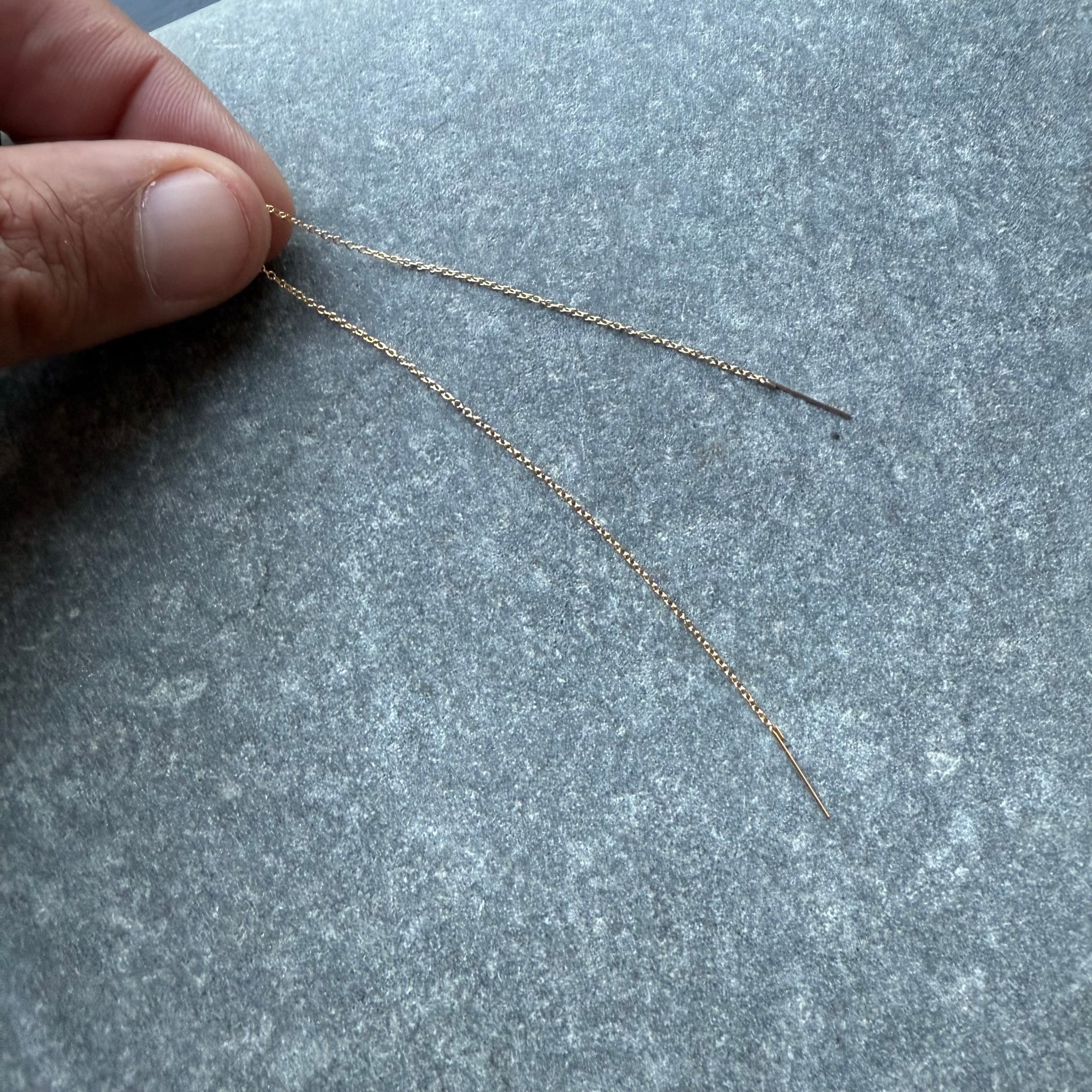 7.5" 14k Gold Fill Threader Single Earring by 8.6.4 Design