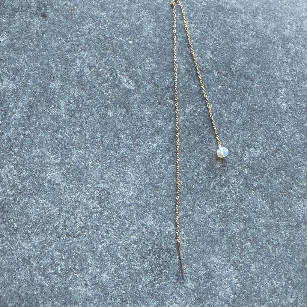 7.5" 14k Gold Fill Threader Single Earring by 8.6.4 Design