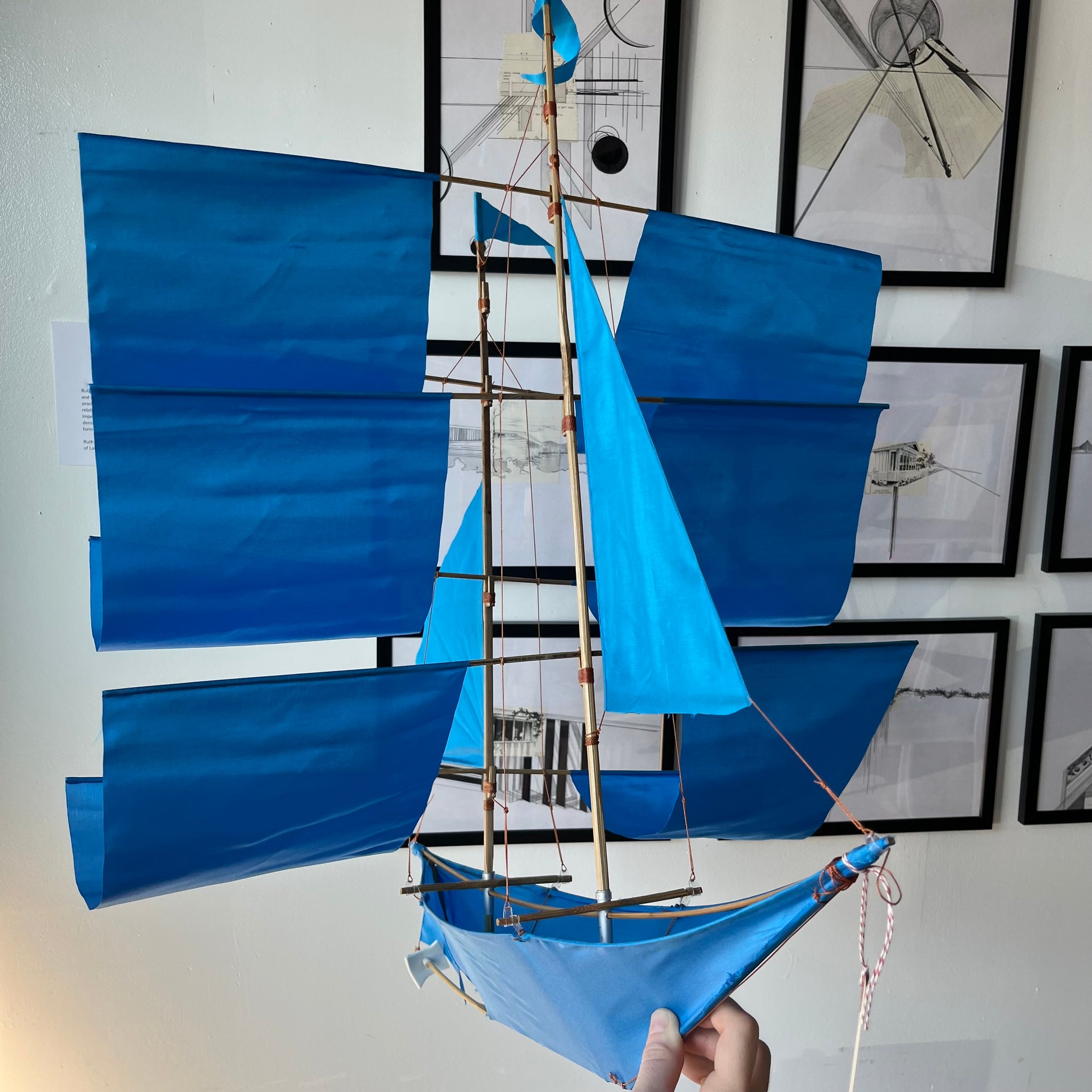 Sailing Ship Kite in Azure