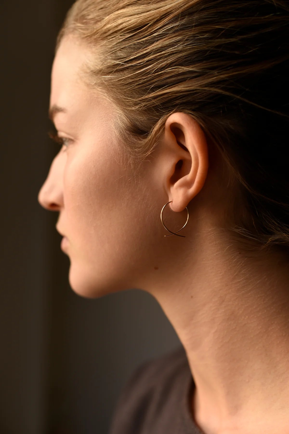 Large Twist 14k Gold fill Earrings by 8.6.4 Design