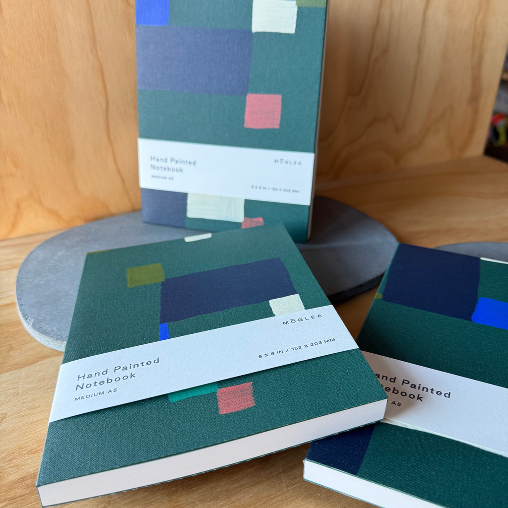 A5 Green Square Softcover Notebook by Moglea