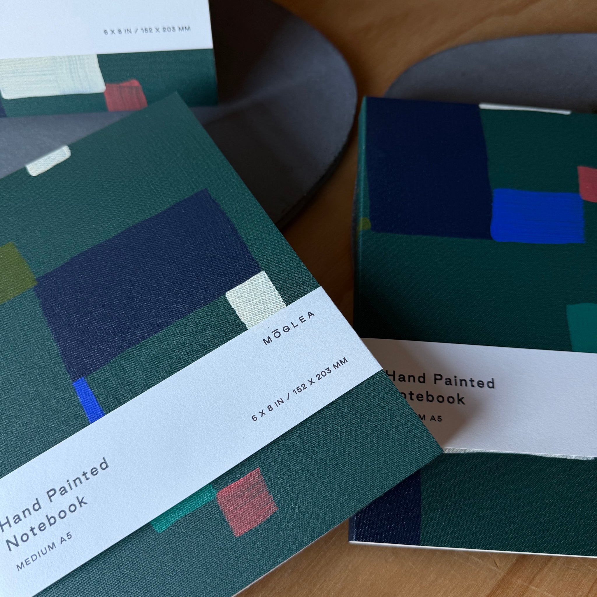 A5 Green Square Softcover Notebook by Moglea