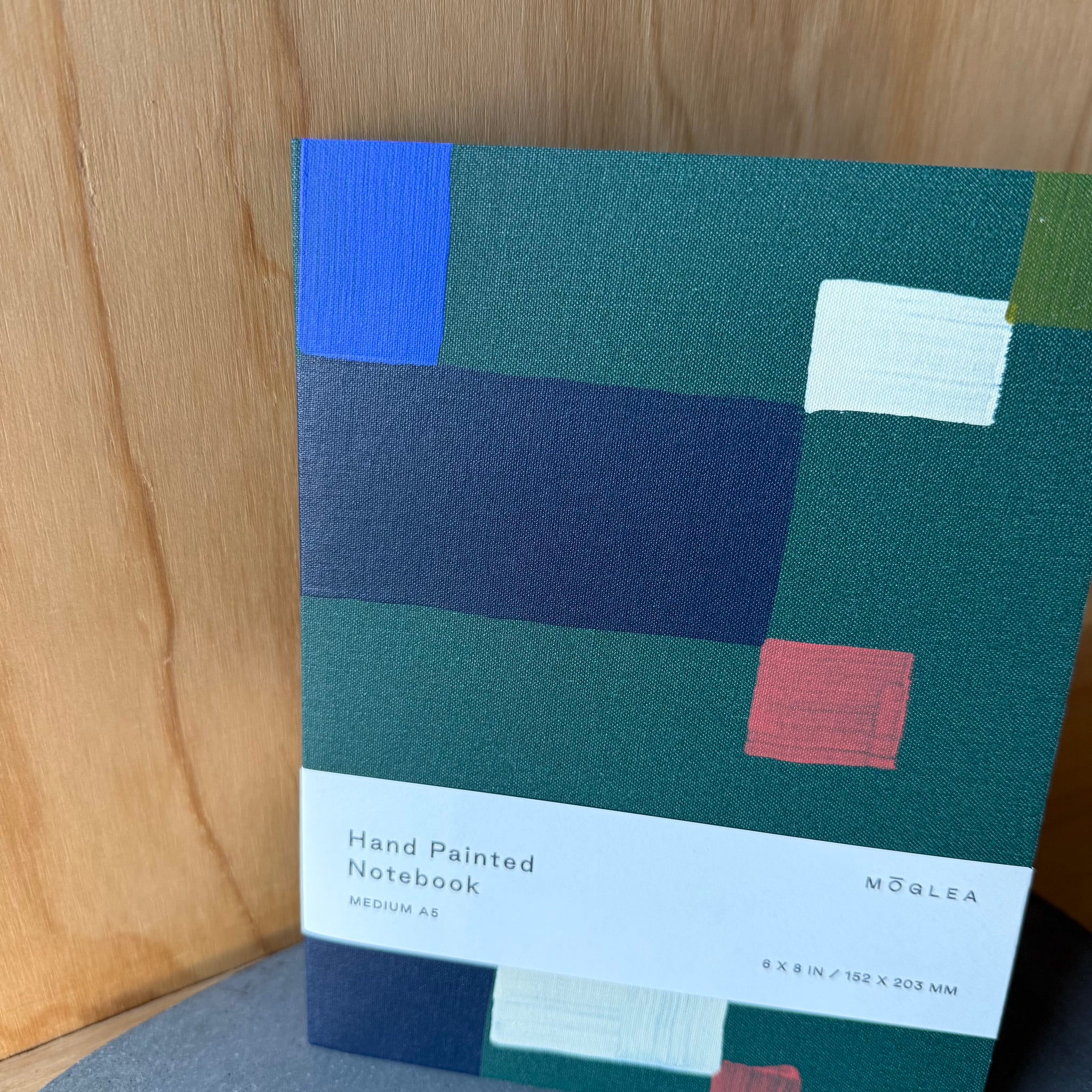 A5 Green Square Softcover Notebook by Moglea