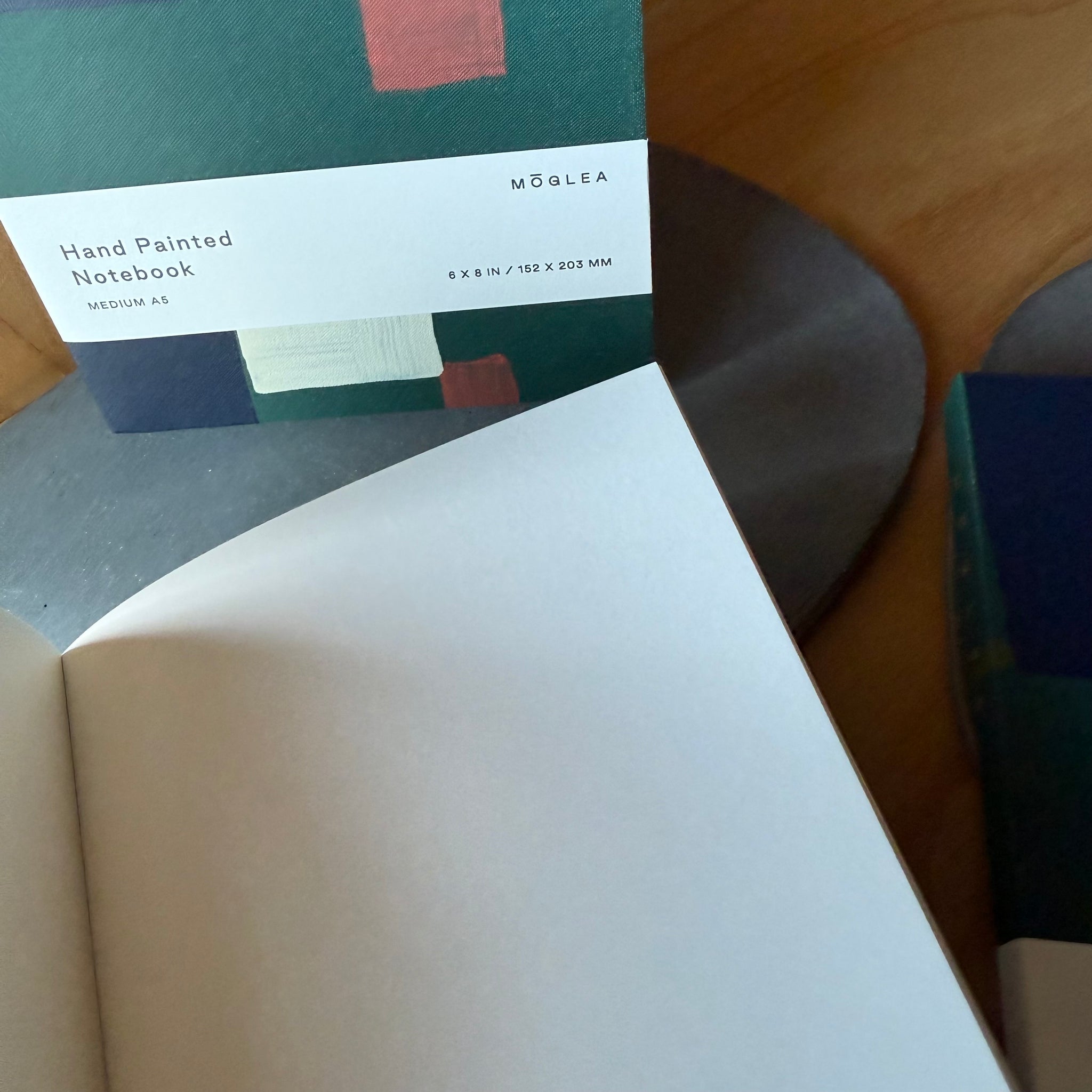 A5 Green Square Softcover Notebook by Moglea