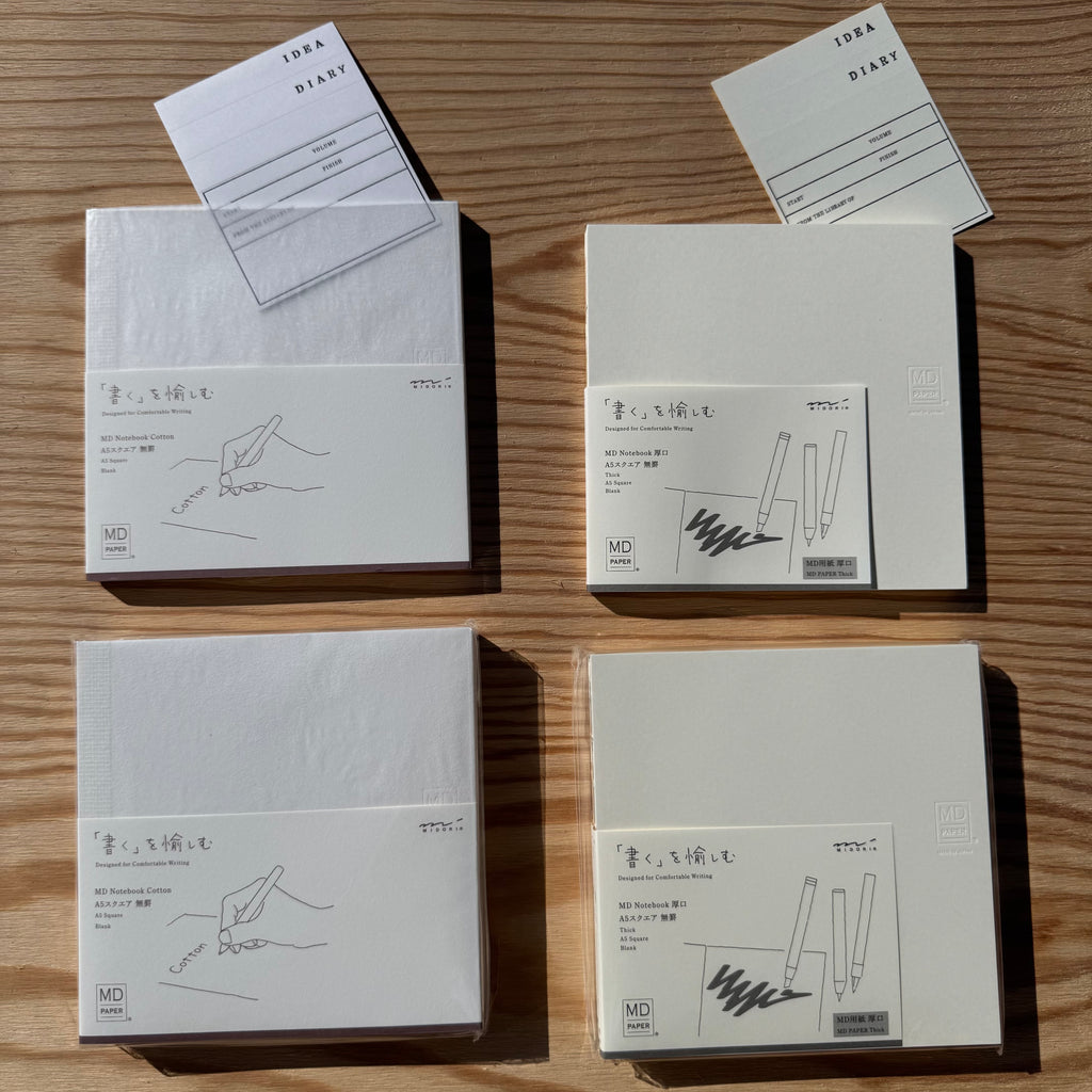 A5 Square Notebooks by MD Paper, Japan