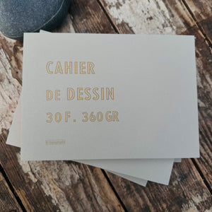 A5+ Drawing Notebook Landscape 360G WITH Linen Binding by Le Typographe