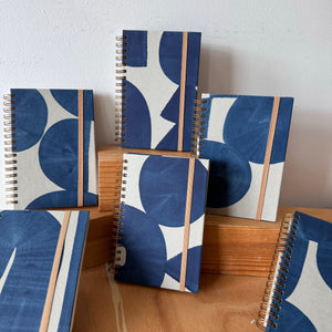 A6 Indigo Grid Notebook by Moglea