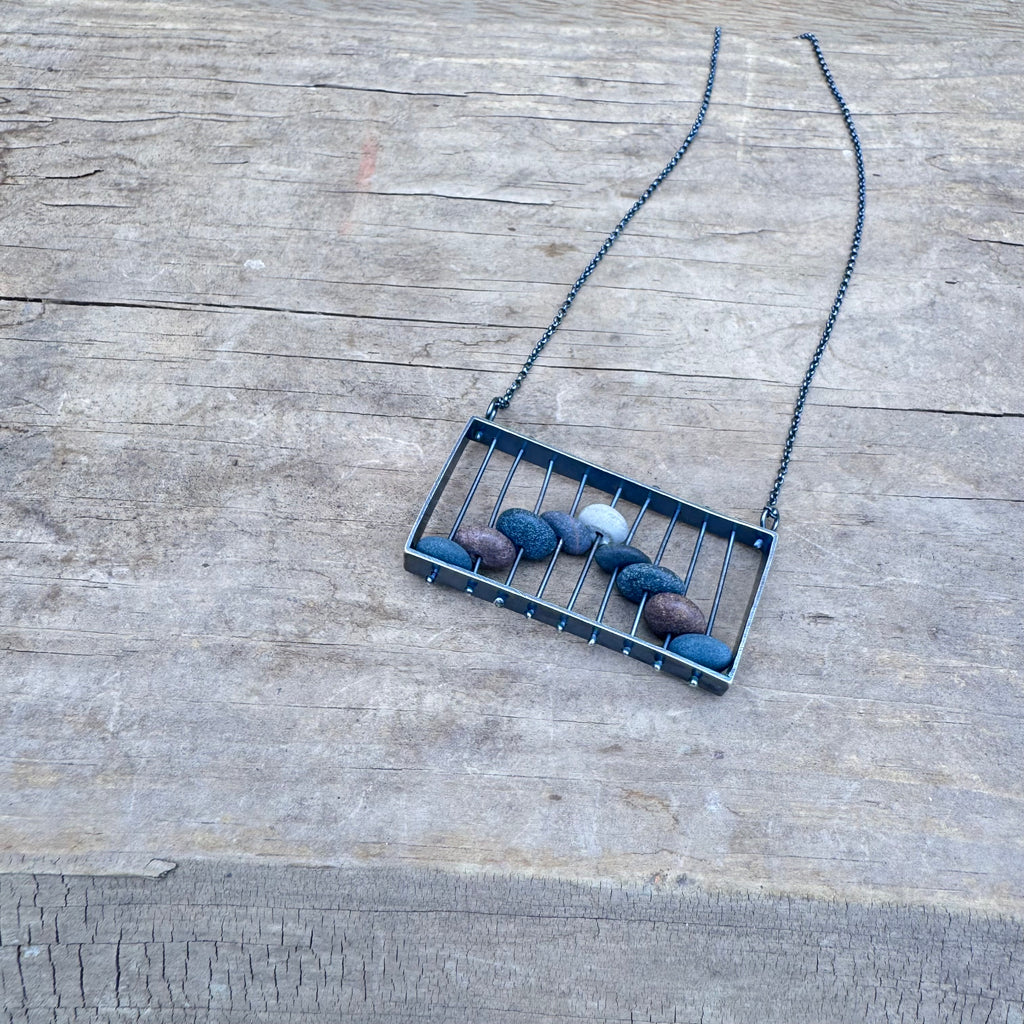 Abacus Stone Necklace by Lakestone Jewelry