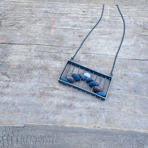Abacus Stone Necklace by Lakestone Jewelry