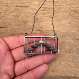Abacus Stone Necklace by Lakestone Jewelry