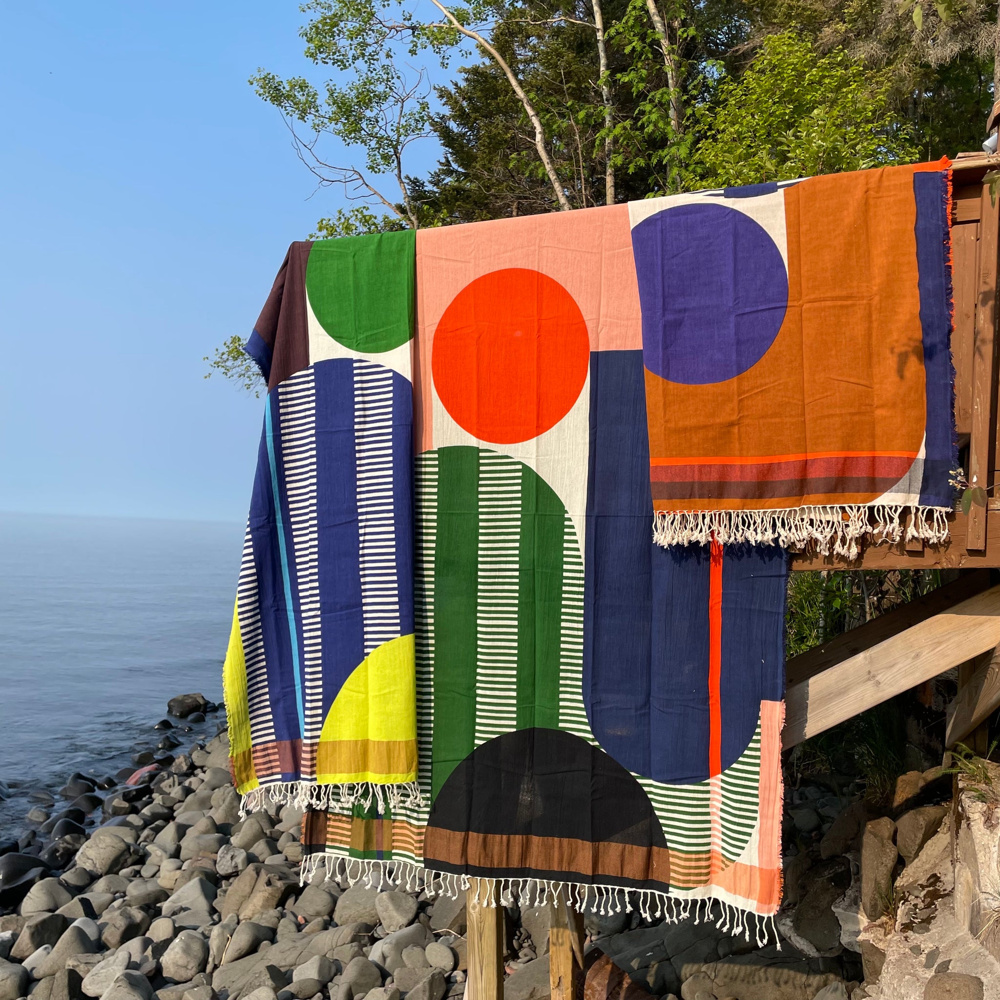 Abstract Cotton Beach Towel by Mapoesie Upstate MN