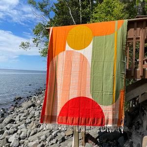 Abstract Cotton Beach Towel by Mapoesie