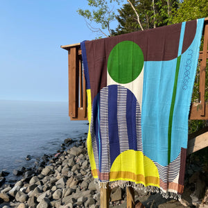 Abstract Cotton Beach Towel by Mapoesie