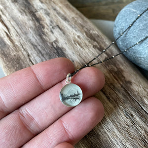 Alpine View Photo Bezel Necklace on Sterling by Everyday Artifact