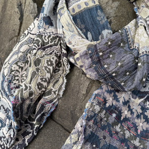 Anoushka Jacquard Scarf in Jean by Letol
