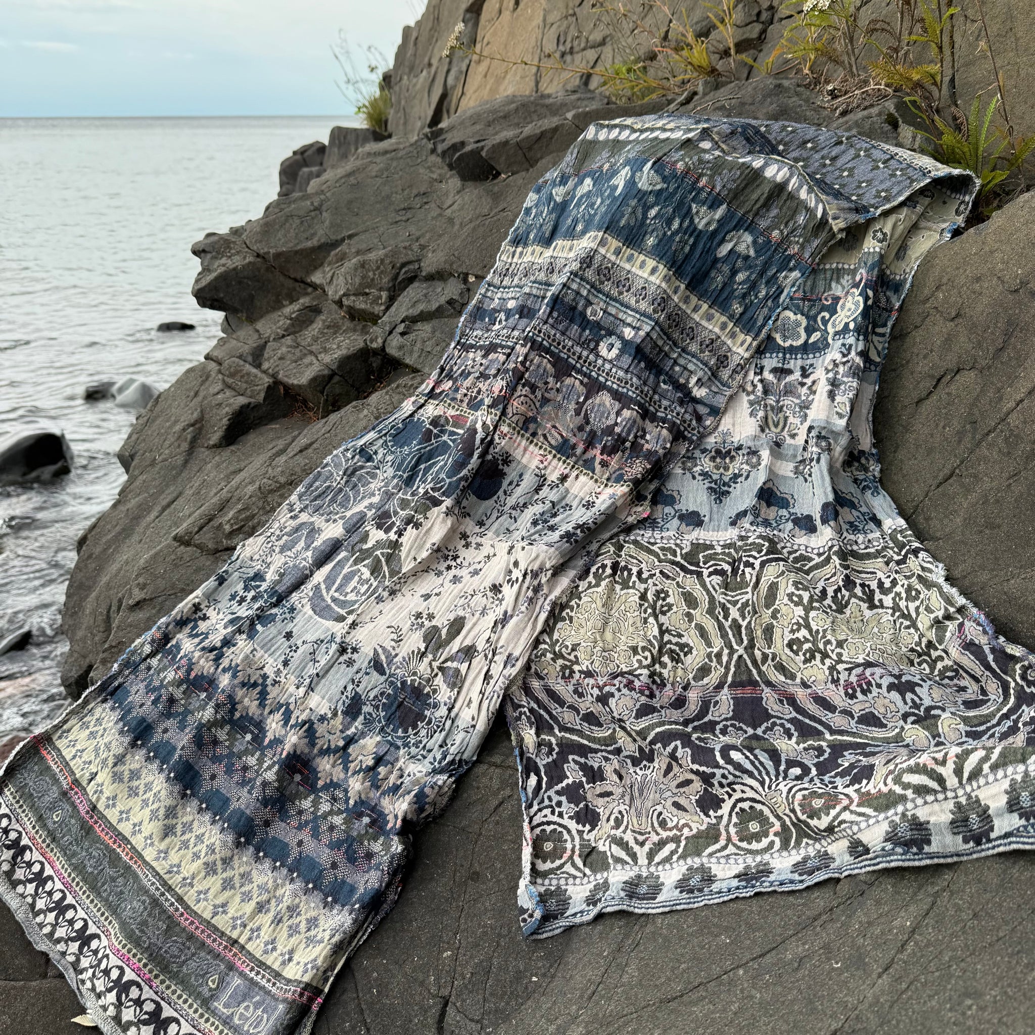 Anoushka Jacquard Scarf in Jean by Letol