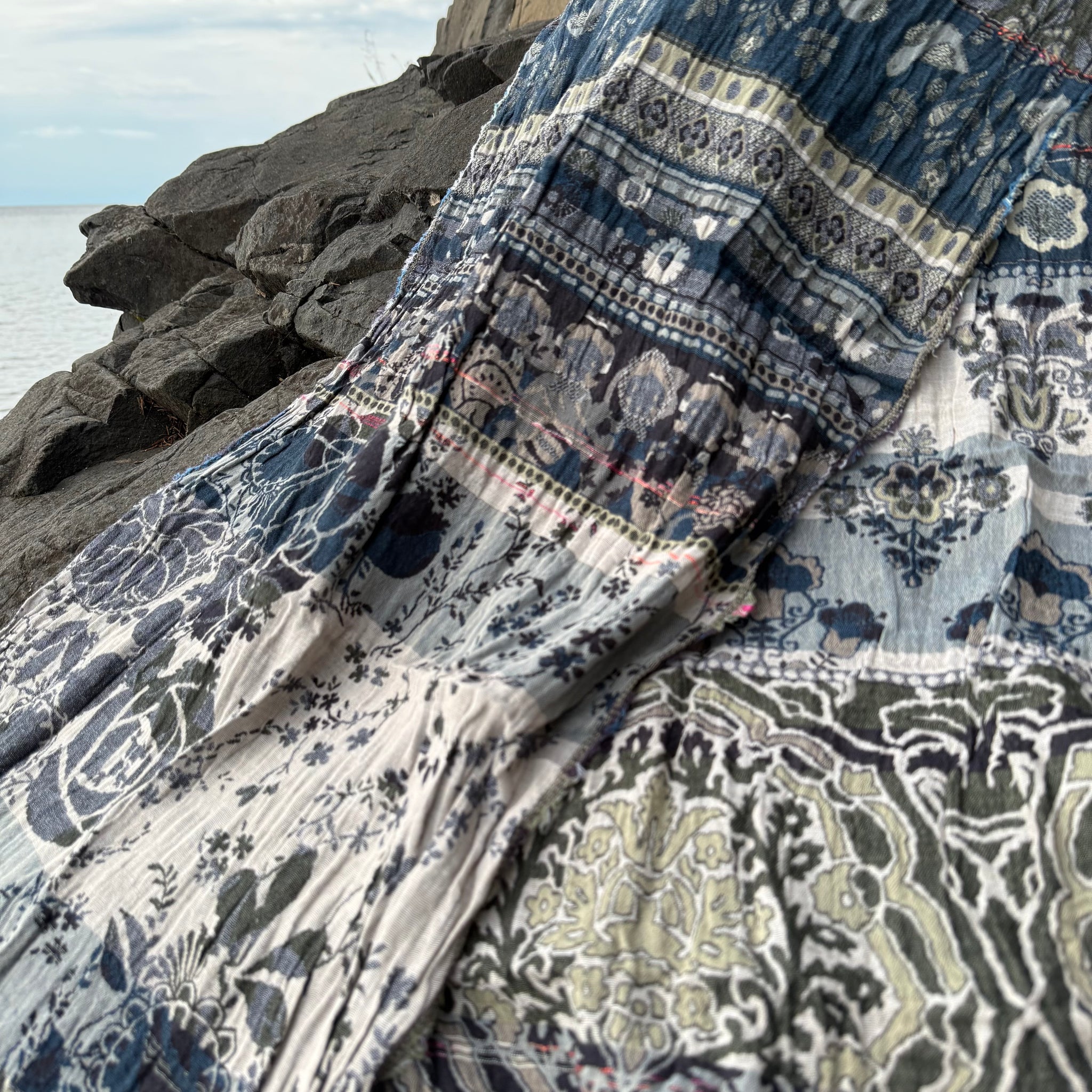 Anoushka Jacquard Scarf in Jean by Letol