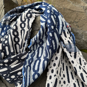 Anselme Jacquard Scarf in Abysses by Letol