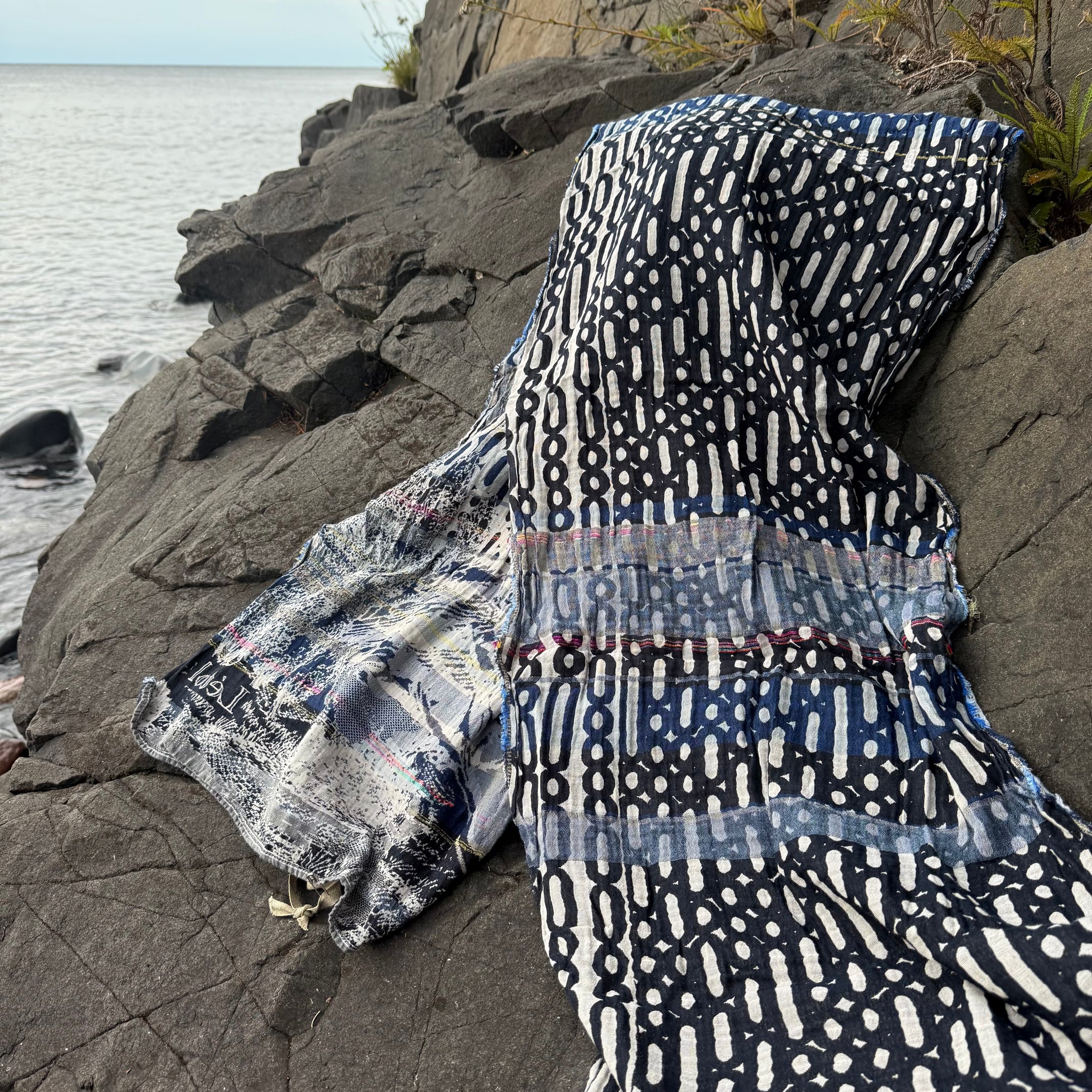 Anselme Jacquard Scarf in Abysses by Letol