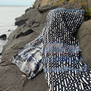 Anselme Jacquard Scarf in Abysses by Letol