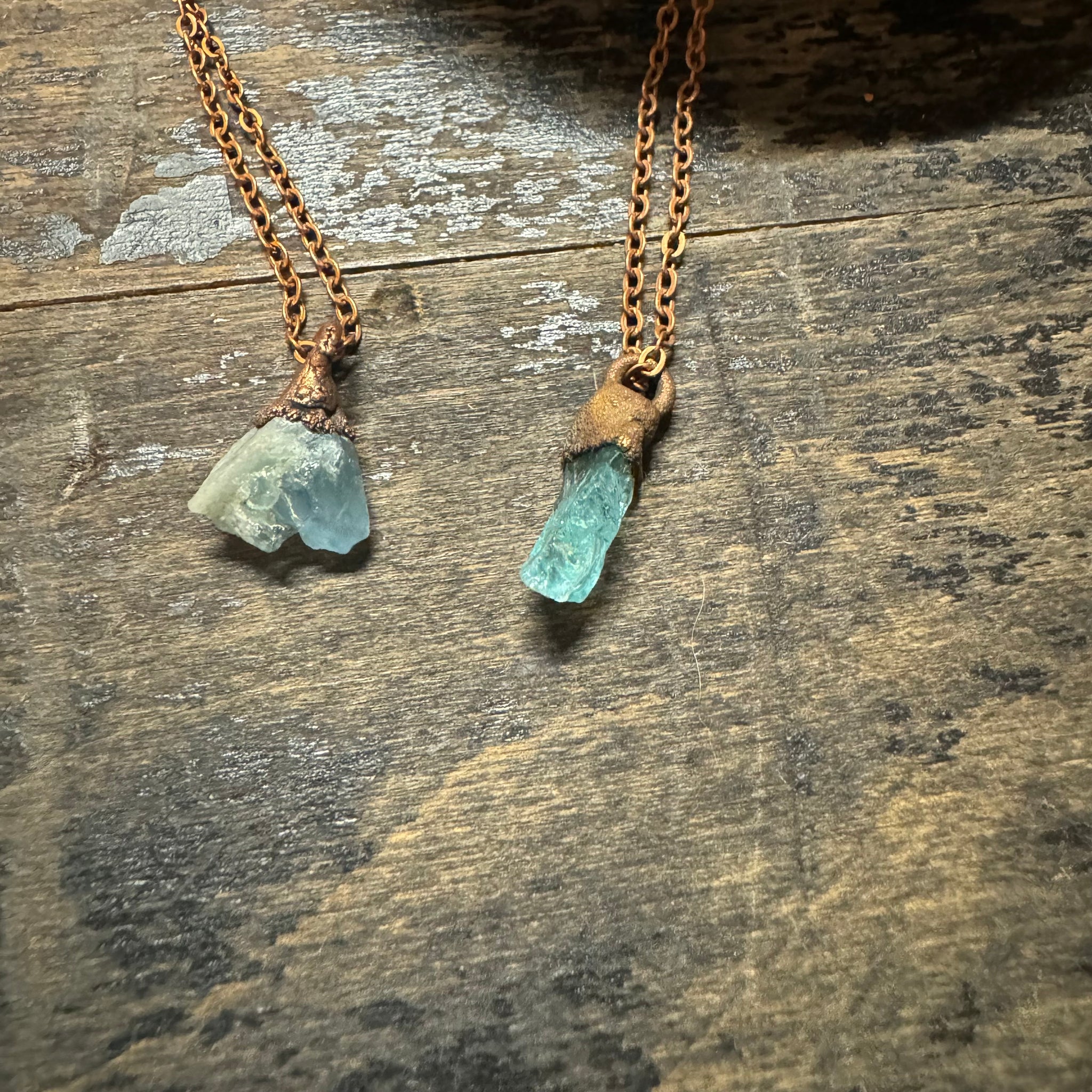 Apatite Necklace on 18" Copper Chain by Hawkhouse