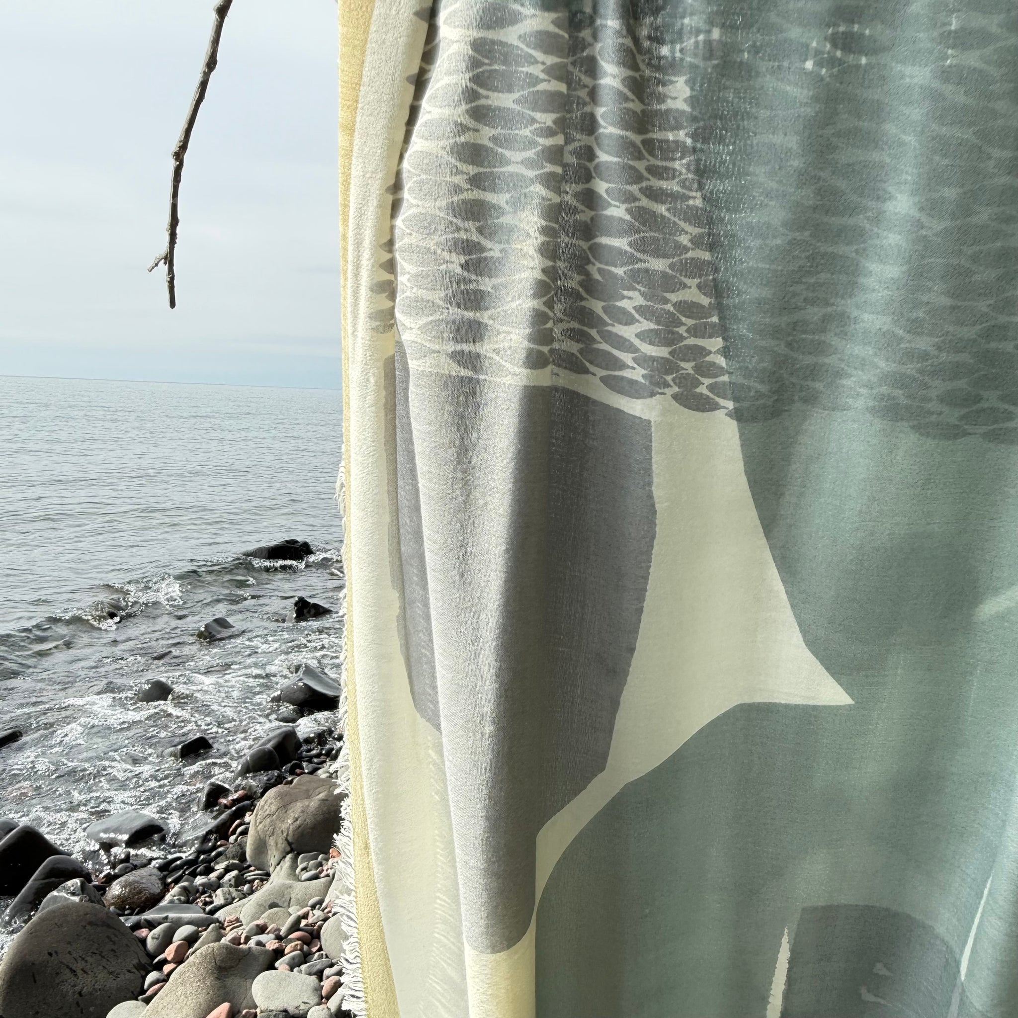 Arrow Merino Scarf in Sparrow by Susy Pilgrim Waters