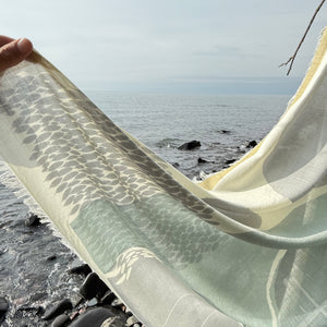 Arrow Merino Scarf in Sparrow by Susy Pilgrim Waters