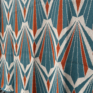 Art Deco Shells Throw in Orange by In2Green