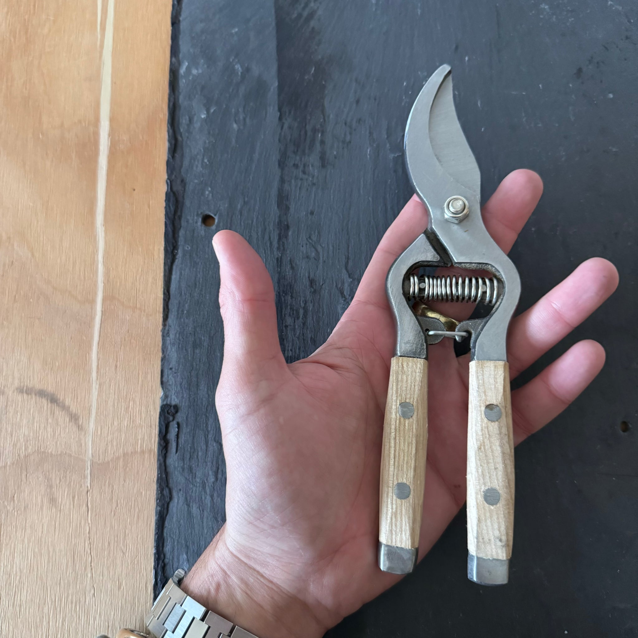 Ash Handled Secateurs, Garden Snips