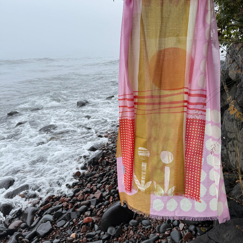 Banjo Merino Scarf in Jolly by Susie Pilgrim Waters