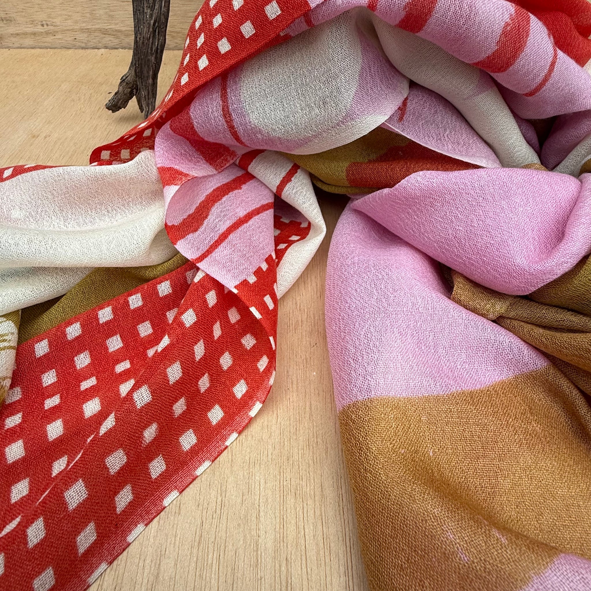 Banjo Merino Scarf in Jolly by Susie Pilgrim Waters