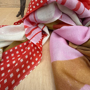 Banjo Merino Scarf in Jolly by Susie Pilgrim Waters