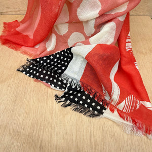 Banjo Merino Scarf in Berry  by Susie Pilgrim Waters