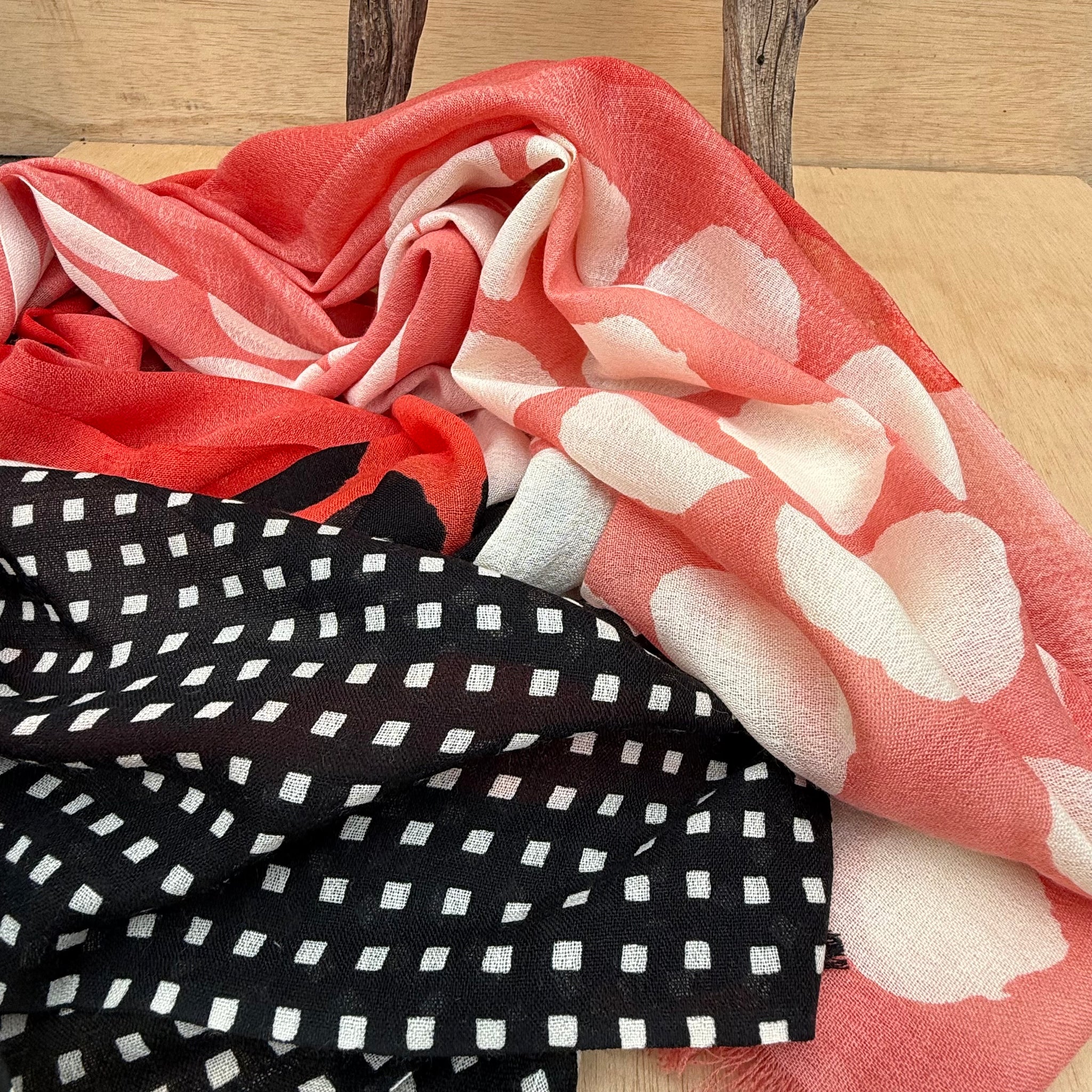 Banjo Merino Scarf in Berry  by Susie Pilgrim Waters