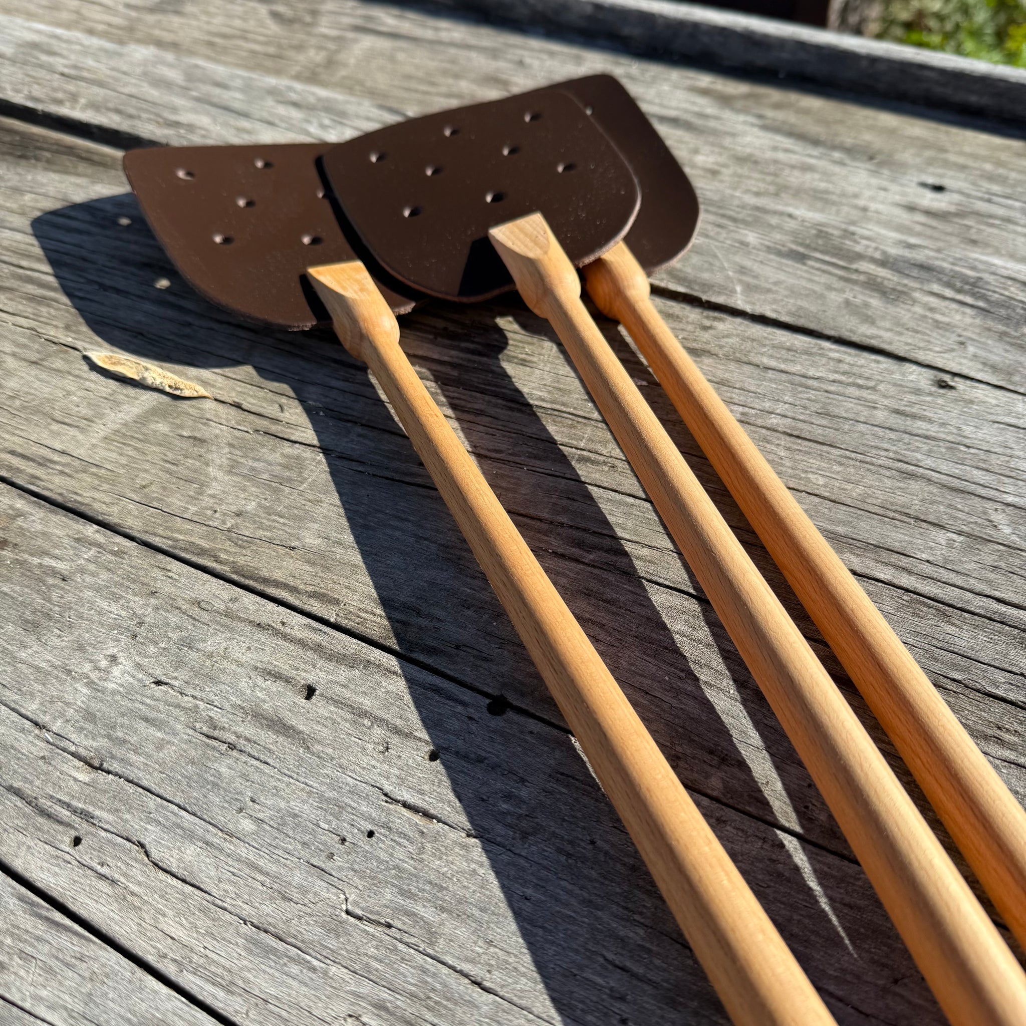 Beech and Leather Fly Swatter