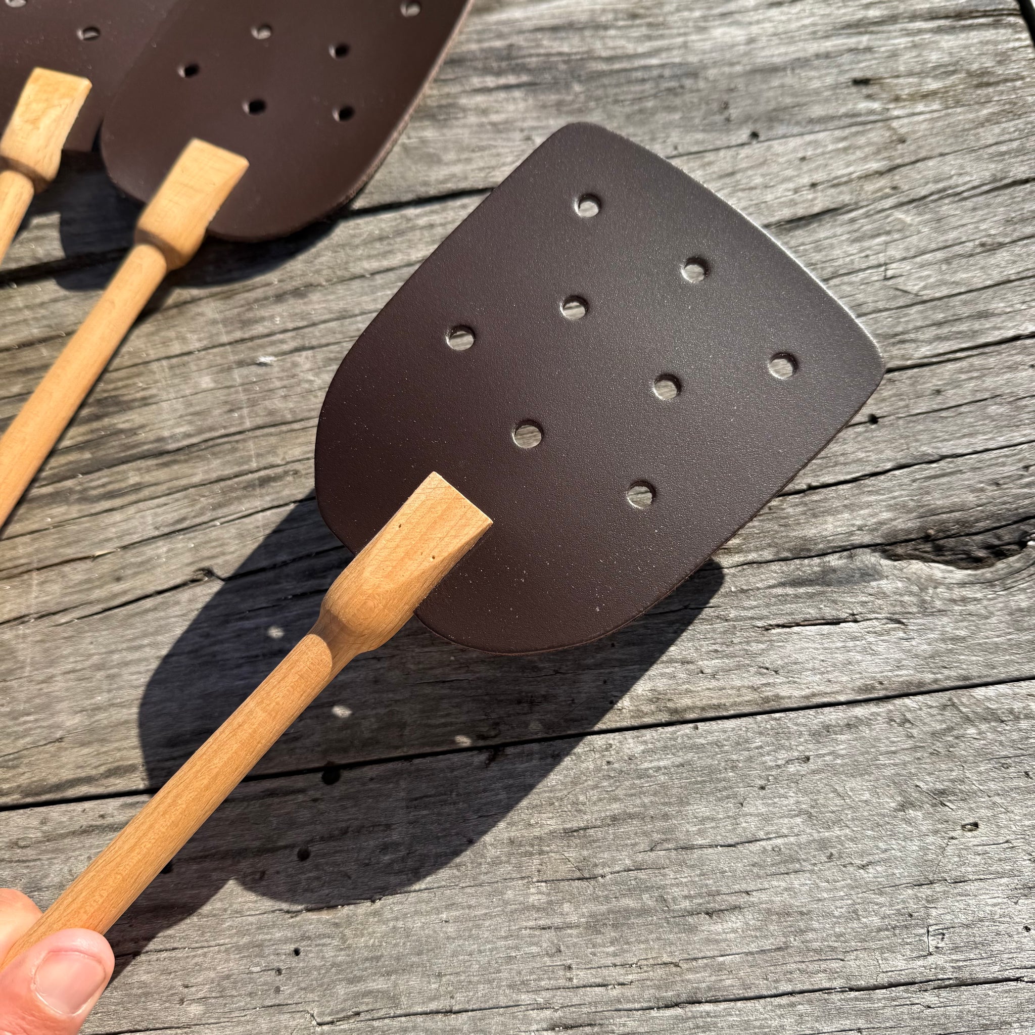 Beech and Leather Fly Swatter