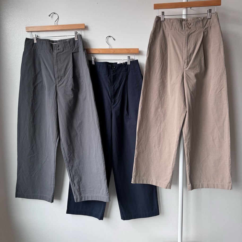 Birkin Weather Cloth Wide Straight Pants by Sarahwear