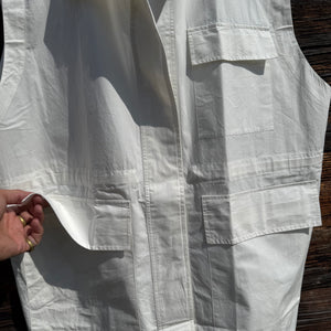 Bivek Vest in Off White  by Fog Linen