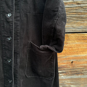 Black Carpenter Coat in Corduroy by Sarahwear