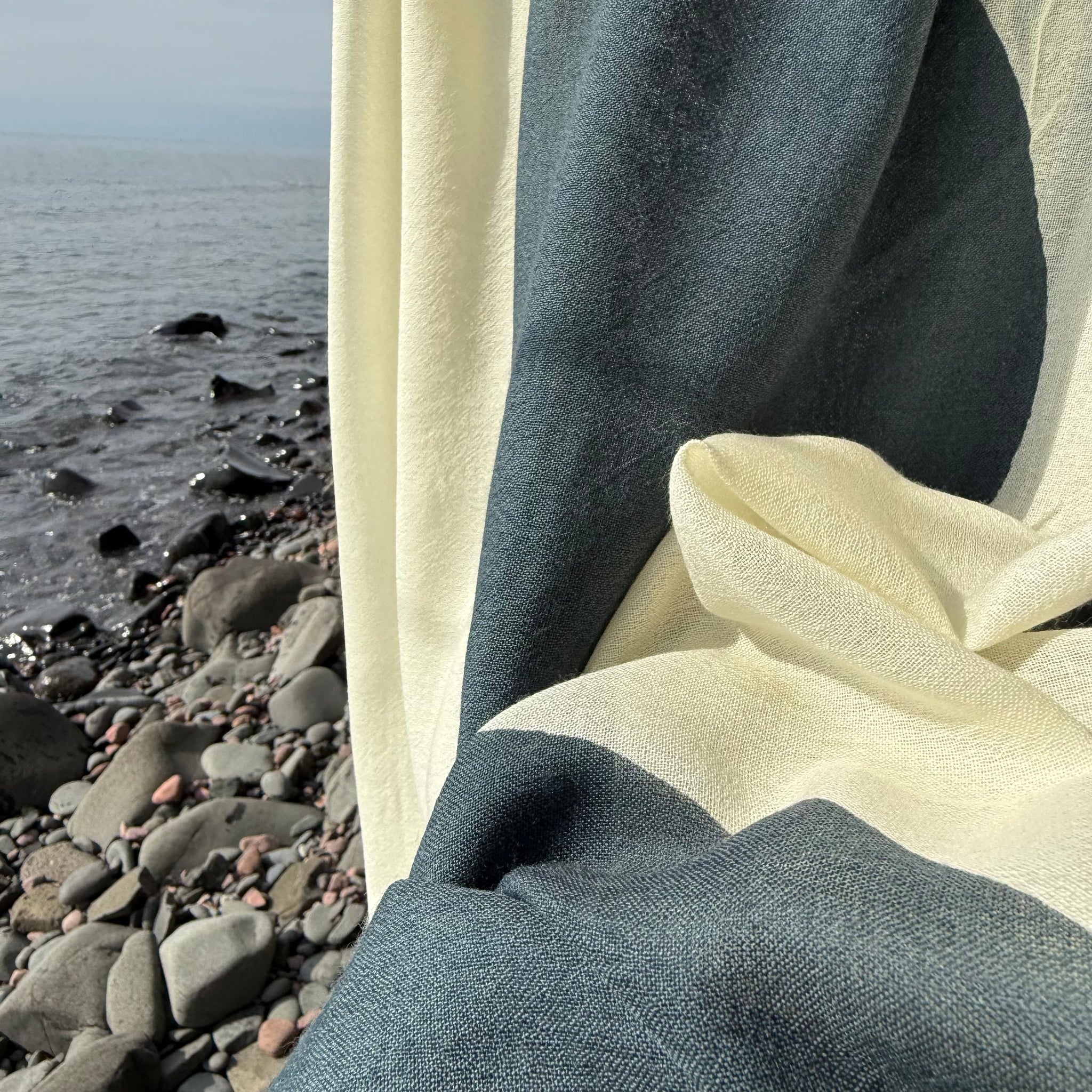 Boulder Merino Scarf in Cloud by Susy Pilgrim Waters
