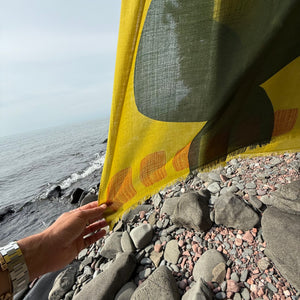 Boulder Merino Scarf in Moss by Susy Pilgrim Waters